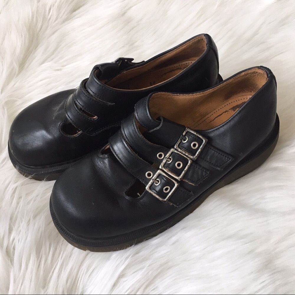 SOLD Dr. Martens Black Vintage RARE Mary Janes - Picture 1 of 4